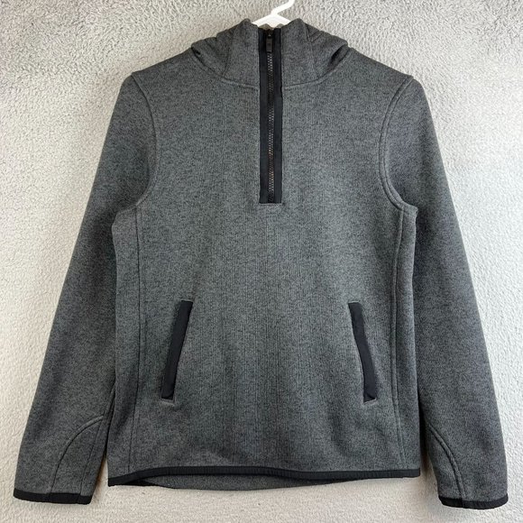 lululemon athletica Jackets & Blazers - Lululemon Women's Grey Scuba Quarter Zip Pullover Hooded Jacket Size 6